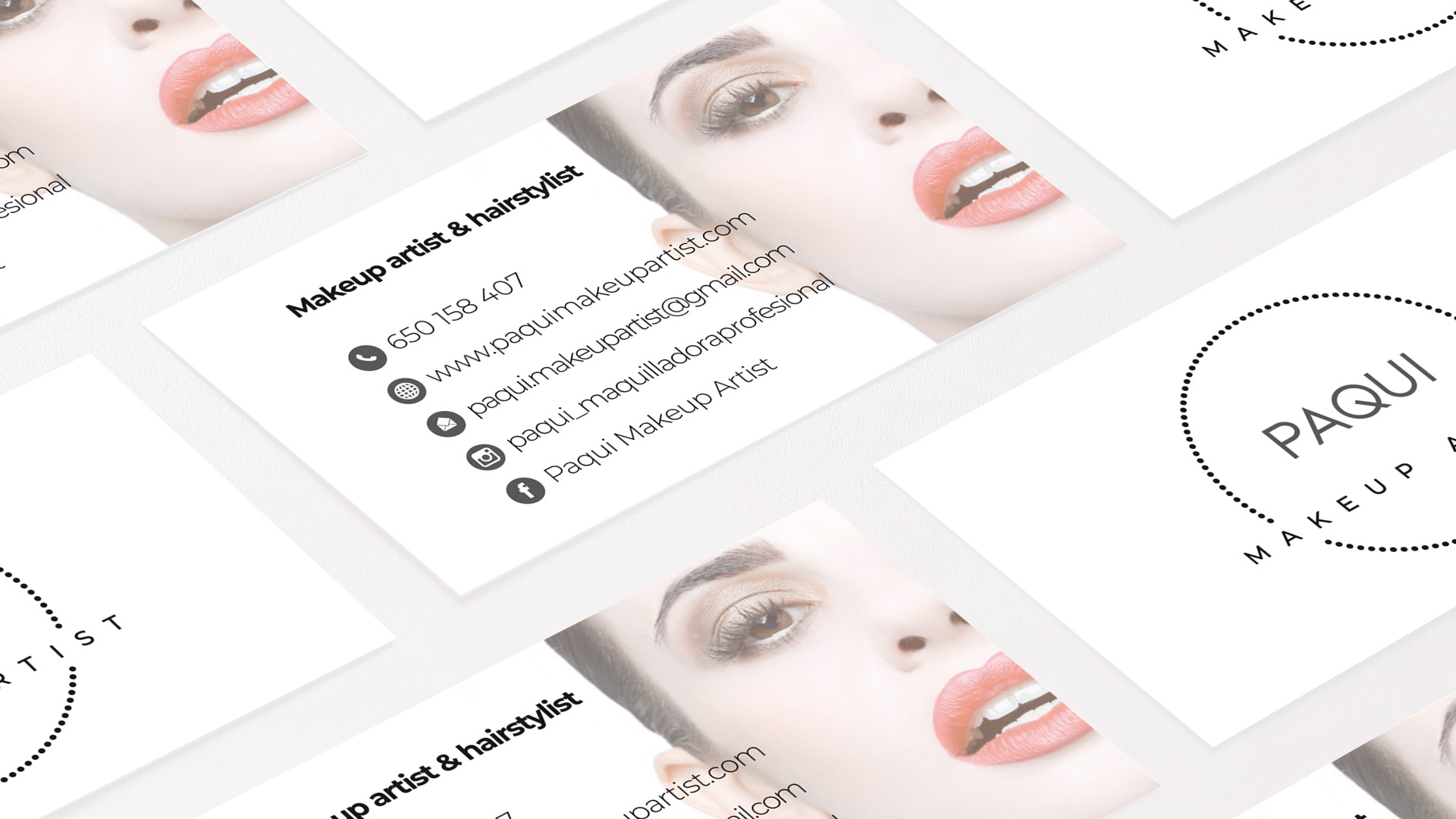 Paqui Makeup Artist - Diseño tarjetas de visita